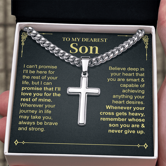 Son - Believe - Cuban Chain Cross Necklace