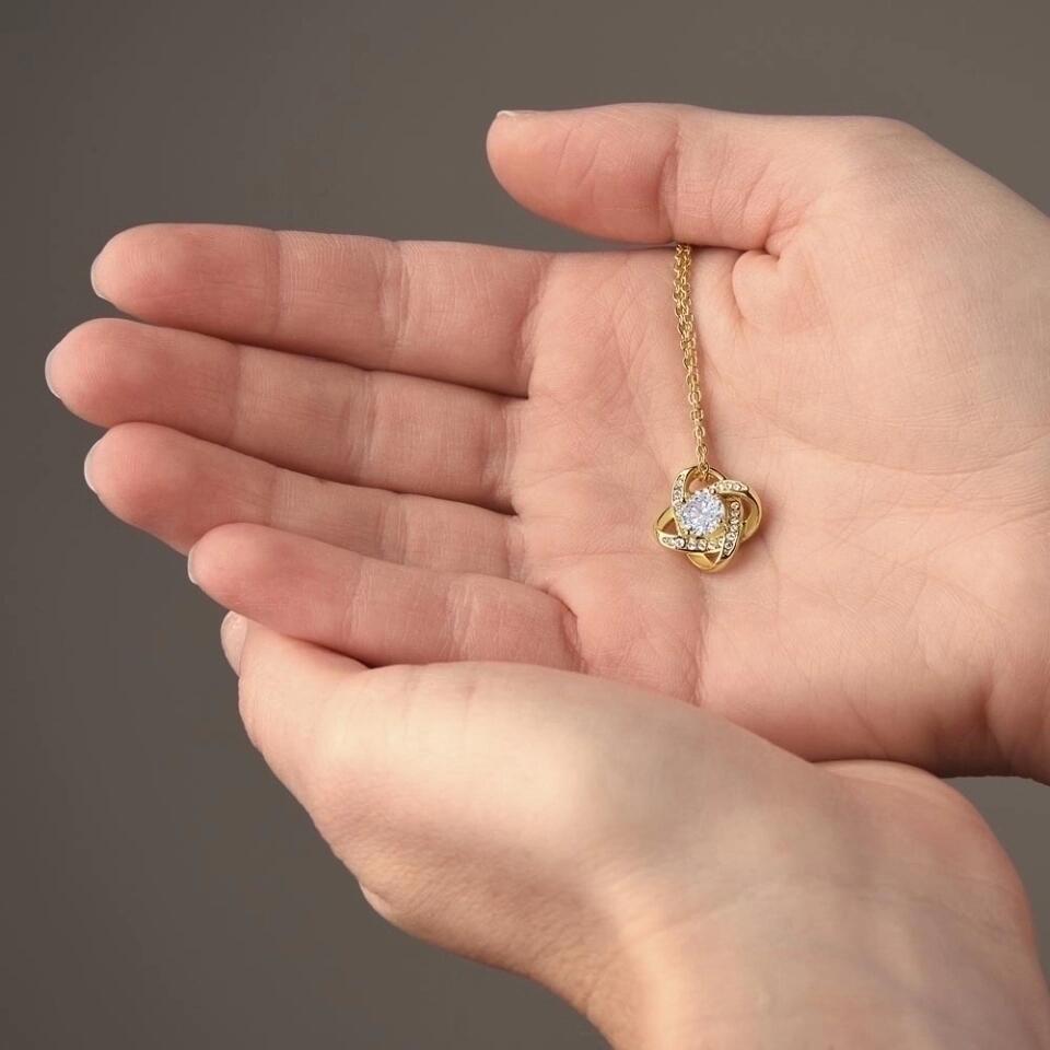Granddaughter (From Grandma) - This Old Lioness - Love Knot Necklace - Custom Signature