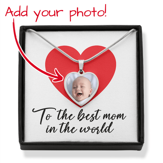 To The Best Mom In The World - Personalized Heart Necklace