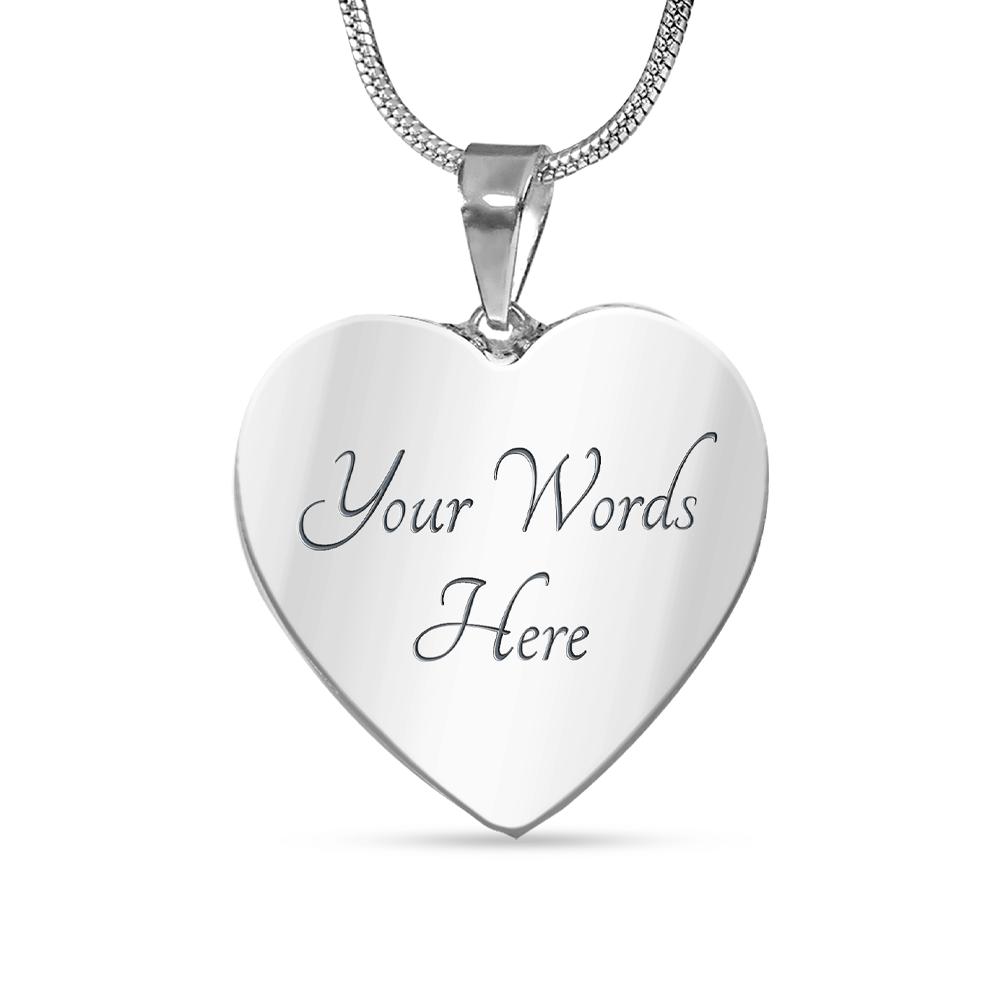 Mother And Daughter - Forever - Personalized Heart Necklace
