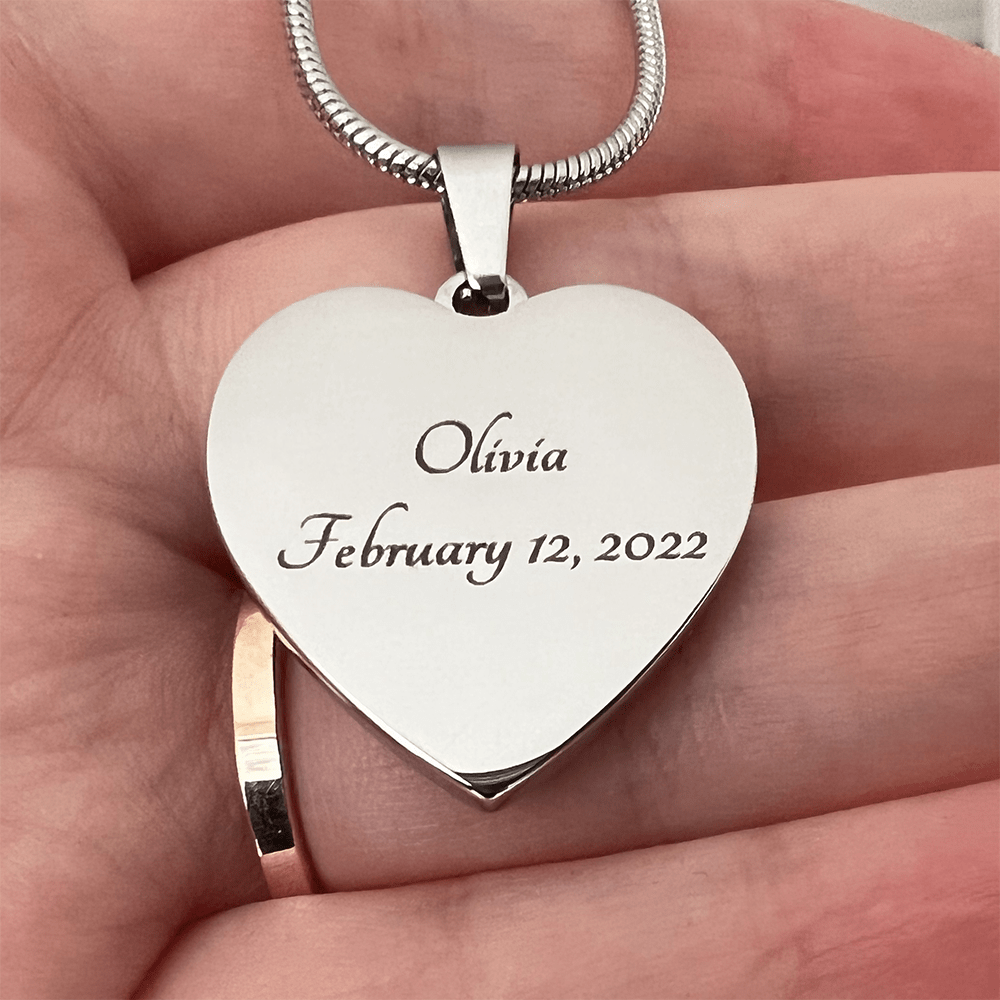 To The Best Mom In The World - Personalized Heart Necklace