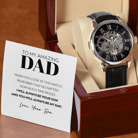 Dad - Always From Son- Openwork Watch