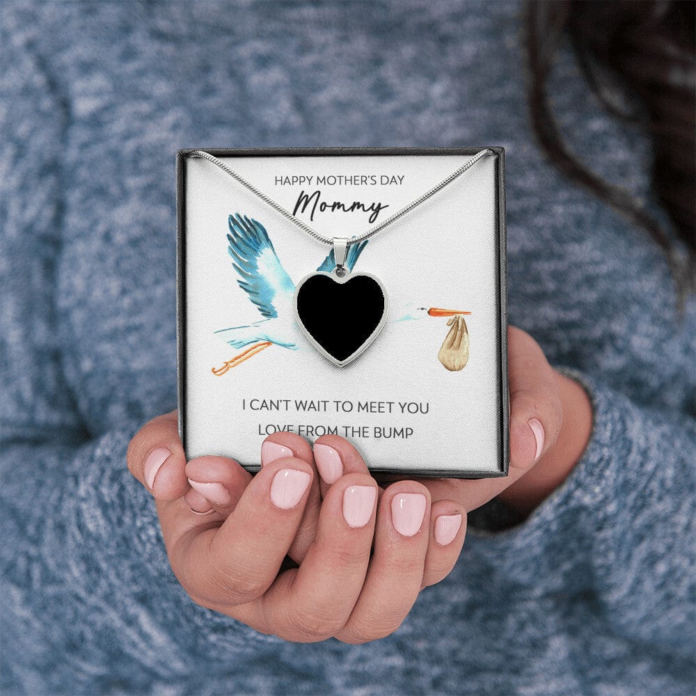 Mother's Day Stork - Necklace with Ultrasound Photo