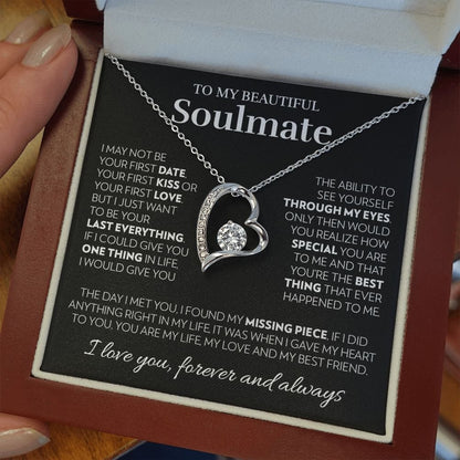 To My Soulmate - My Heart - Forever Love Necklace