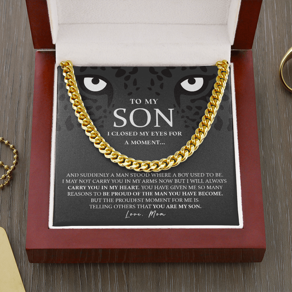 Son (From Mom) - Suddenly A Man - Cuban Link Chain Necklace