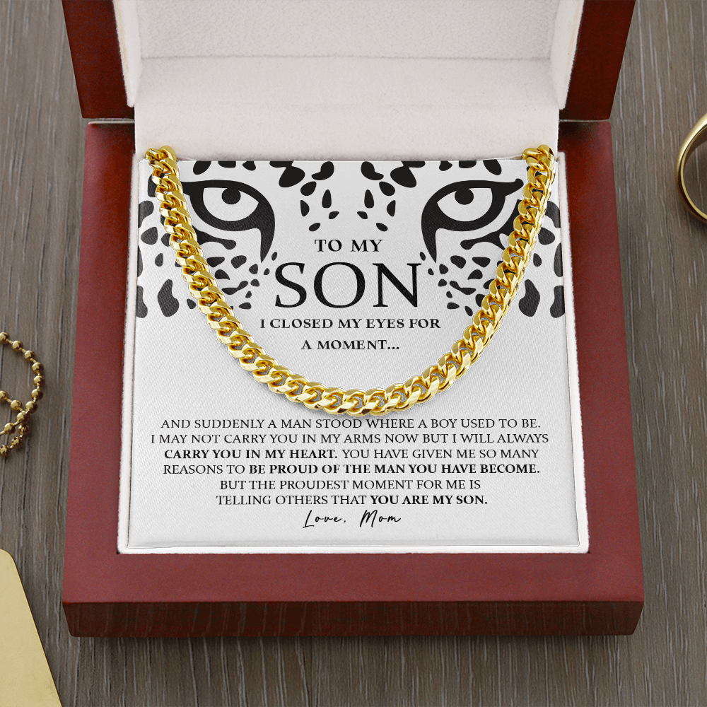 Son (From Mom) - Suddenly A Man - Cuban Link Chain Necklace