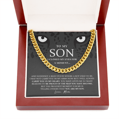 Son (From Mom) - Suddenly A Man - Cuban Link Chain Necklace
