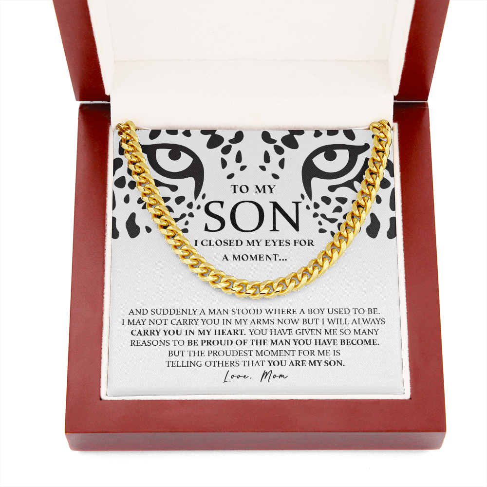 Son (From Mom) - Suddenly A Man - Cuban Link Chain Necklace