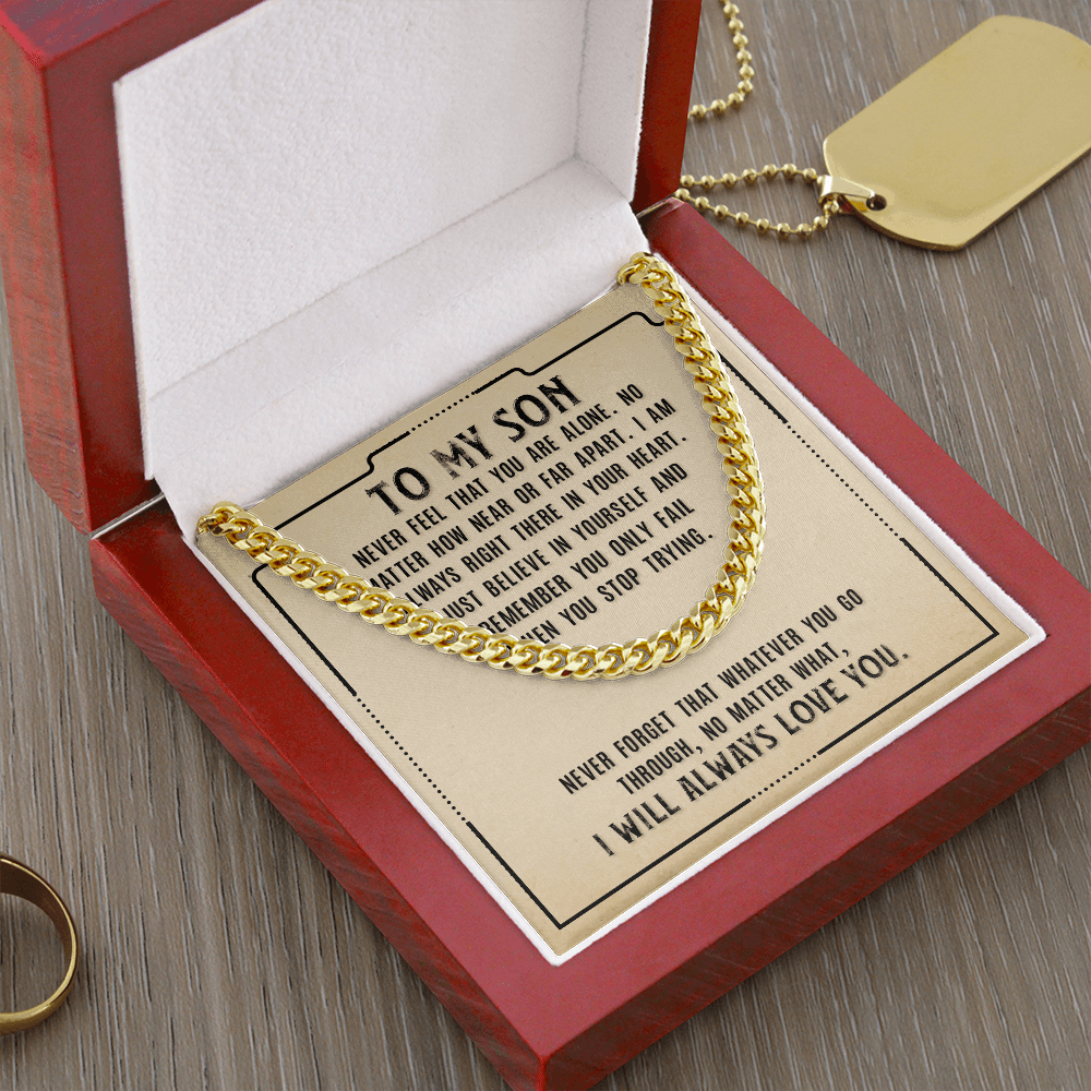 Son - Never Alone - Cuban Link Chain Necklace