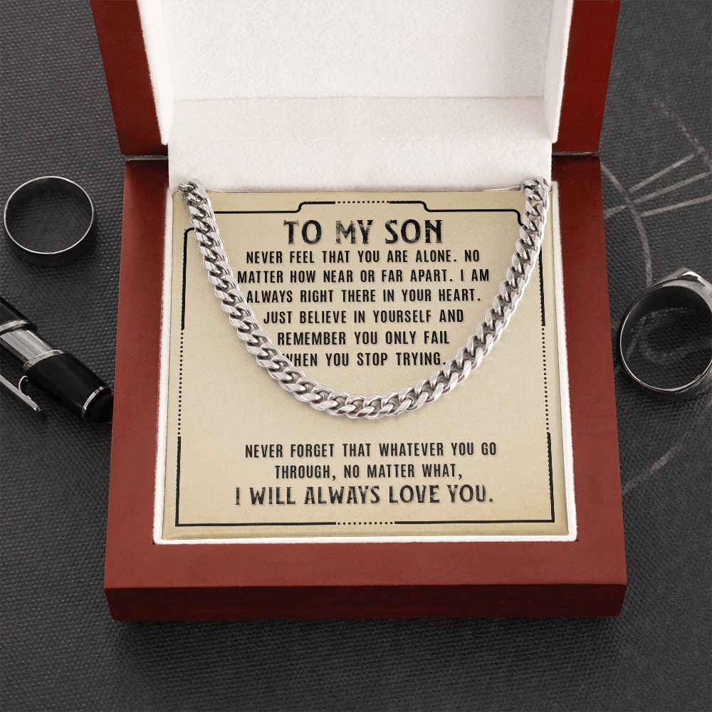 Son - Never Alone - Cuban Link Chain Necklace