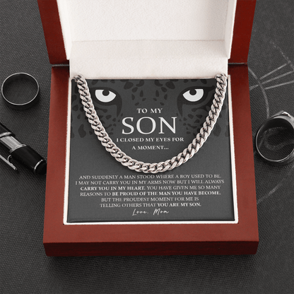 Son (From Mom) - Suddenly A Man - Cuban Link Chain Necklace