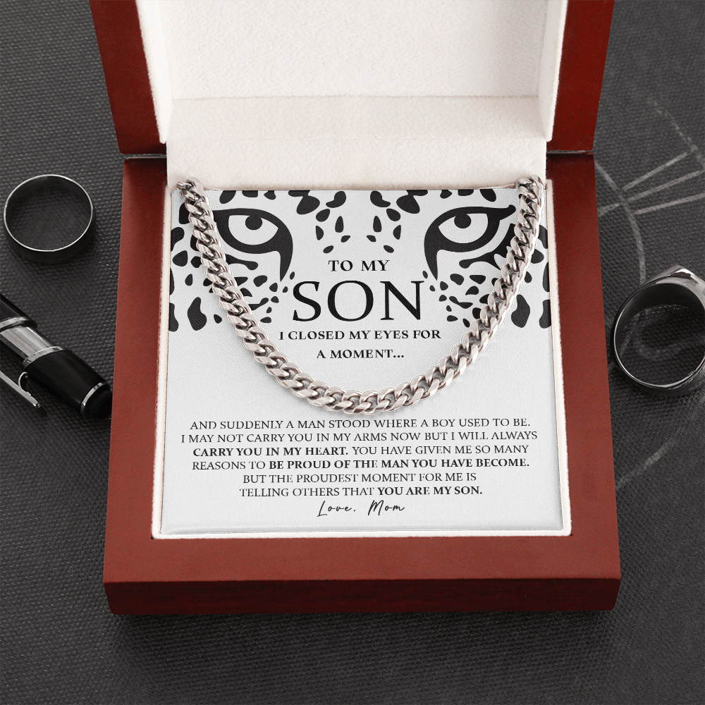 Son (From Mom) - Suddenly A Man - Cuban Link Chain Necklace