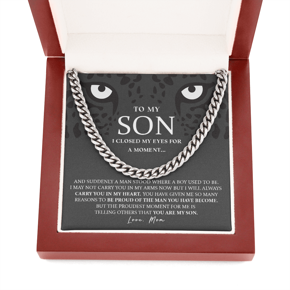 Son (From Mom) - Suddenly A Man - Cuban Link Chain Necklace