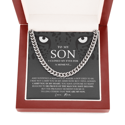 Son (From Mom) - Suddenly A Man - Cuban Link Chain Necklace