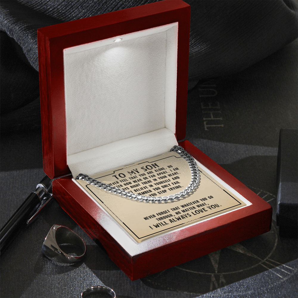 Son - Never Alone - Cuban Link Chain Necklace