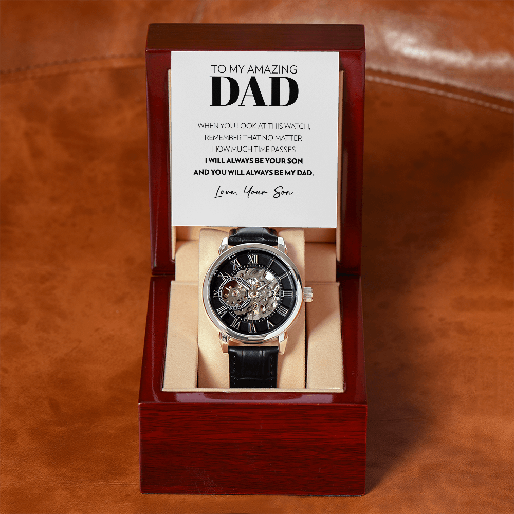 Dad - Always From Son- Openwork Watch