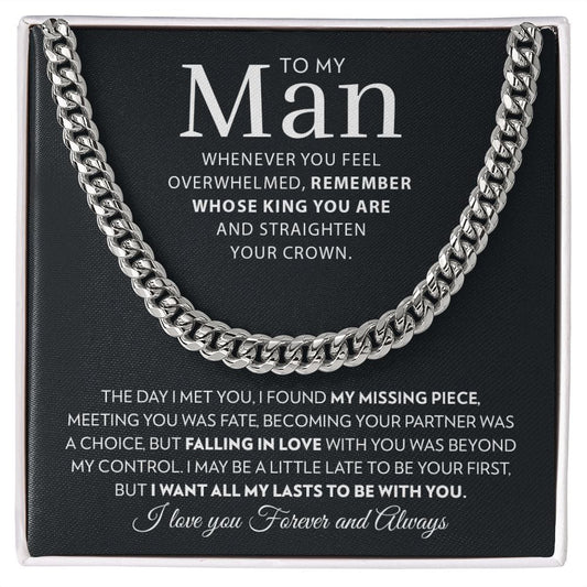 To My Man - The King - Cuban Link Chain