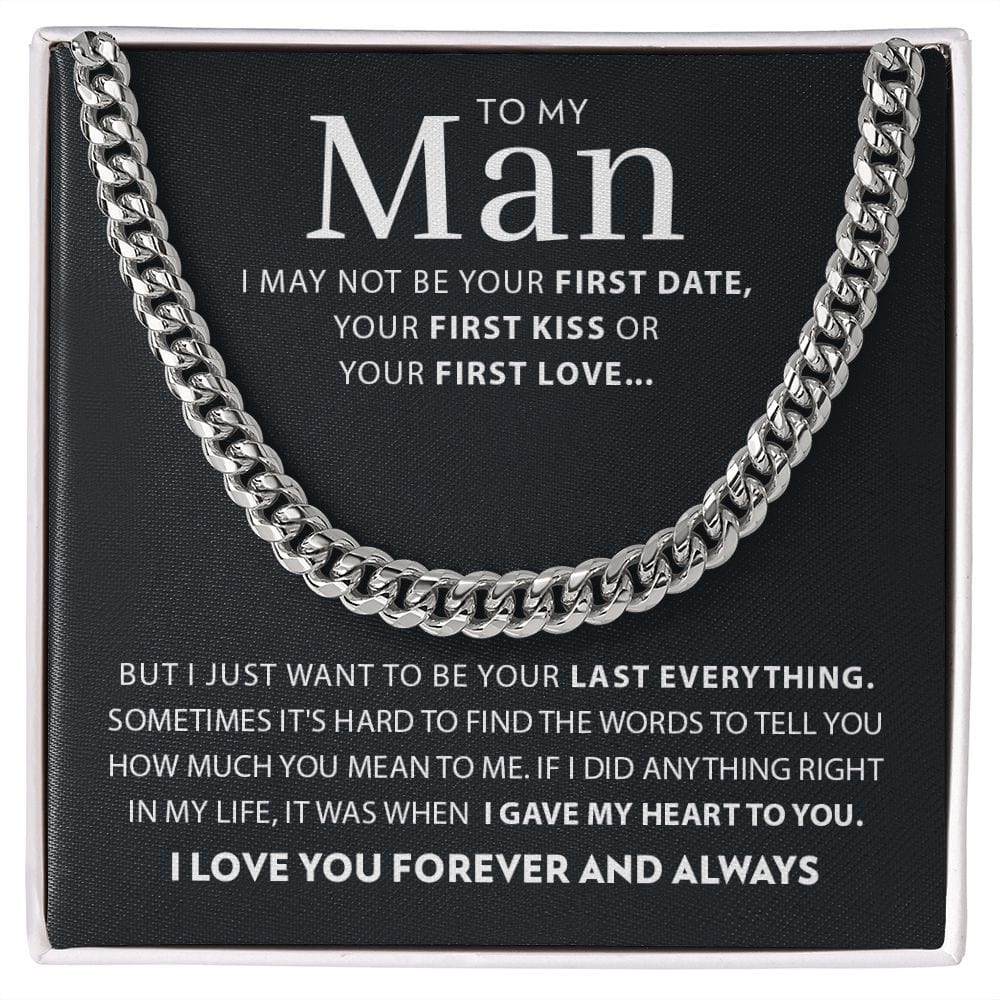 To My Man - My Heart - Cuban Link Chain