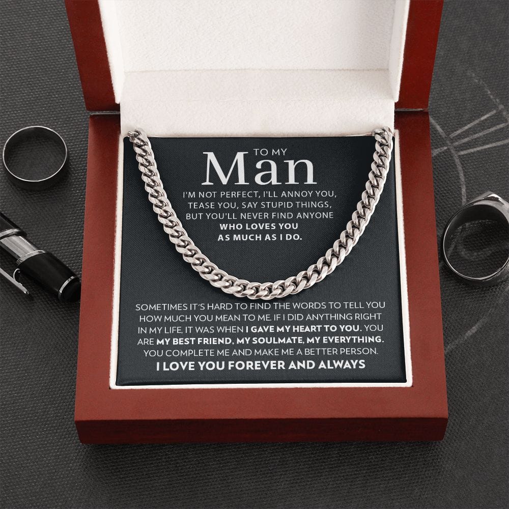 To My Man - I'm Not Perfect - Cuban Link Chain