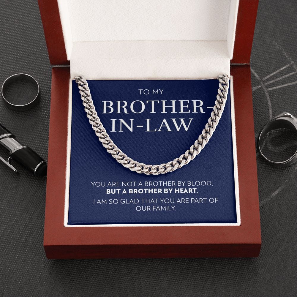 To Brother-In-Law - Brother By Heart - Cuban Link Chain