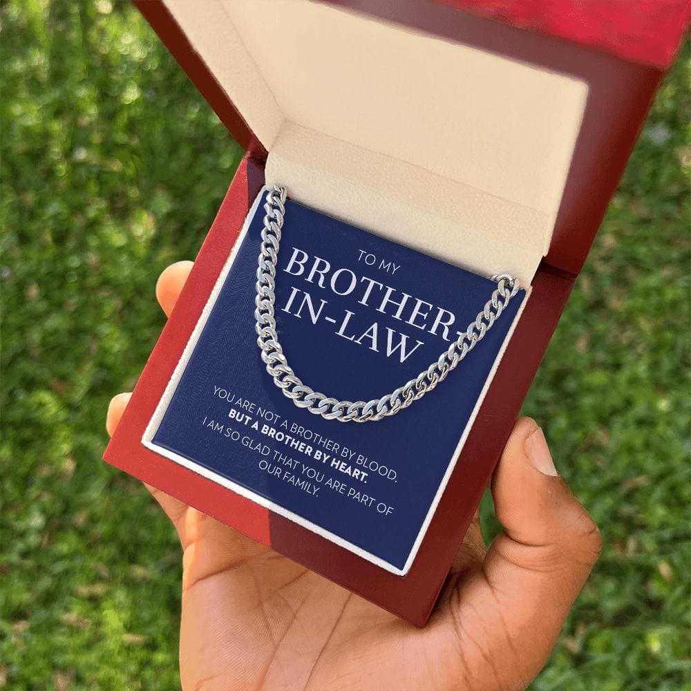 To Brother-In-Law - Brother By Heart - Cuban Link Chain