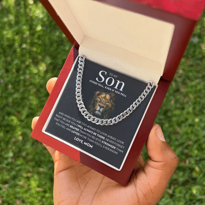 To My Son (From Mom) - Stand Tall - Cuban Link Chain