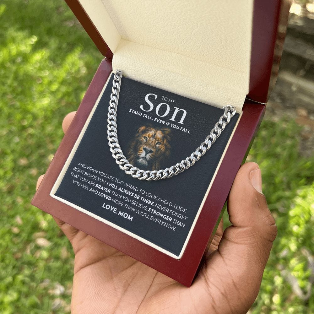 To My Son (From Mom) - Stand Tall - Cuban Link Chain