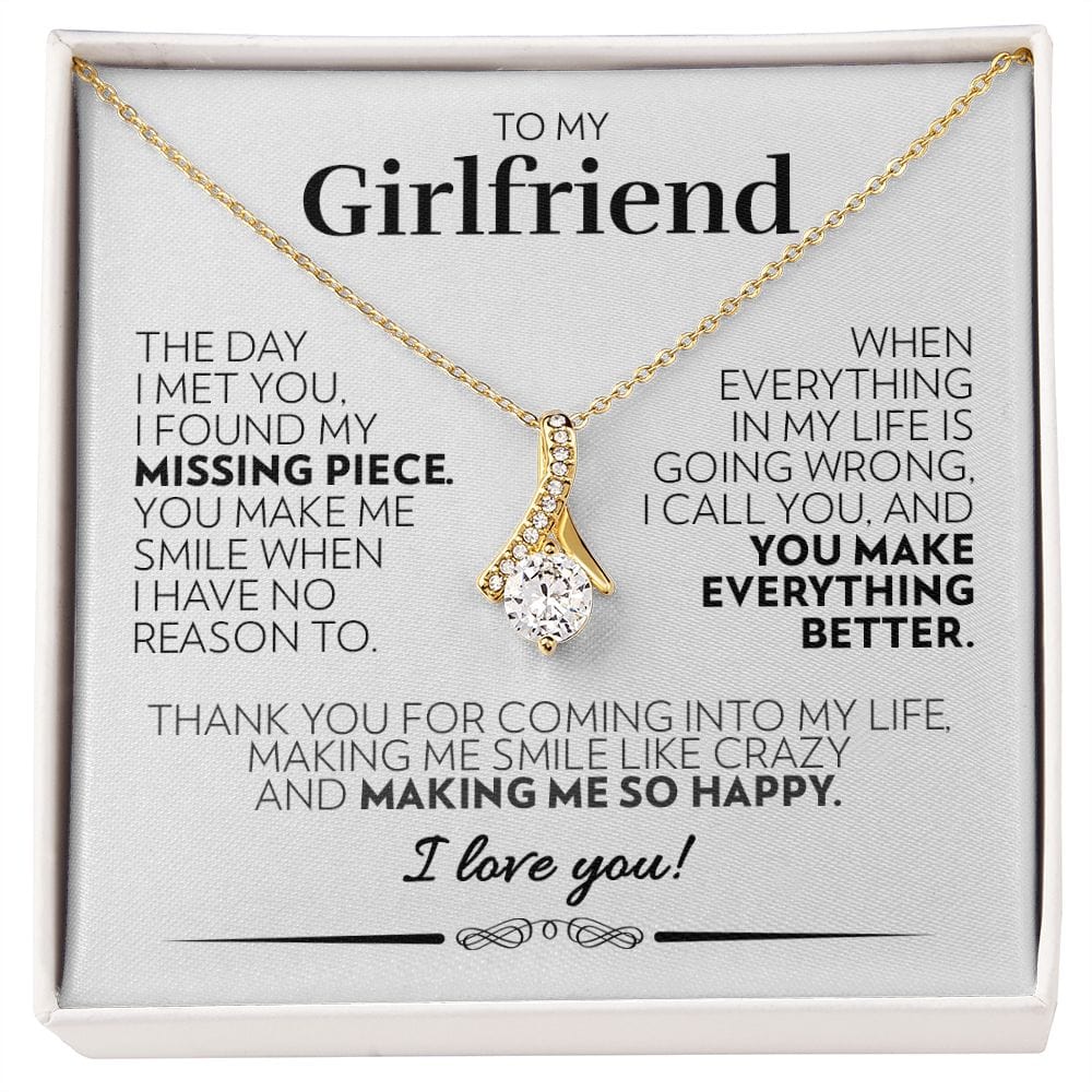 To My Girlfriend - So Happy (White) - Alluring Beauty Necklace