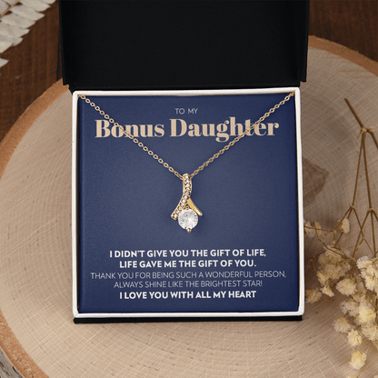 To My Bonus Daughter - Gift of You - Alluring Beauty Necklace
