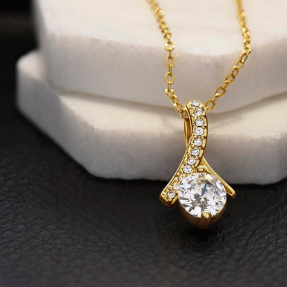 To My Bonus Daughter - Gift of You (White) - Alluring Beauty Necklace