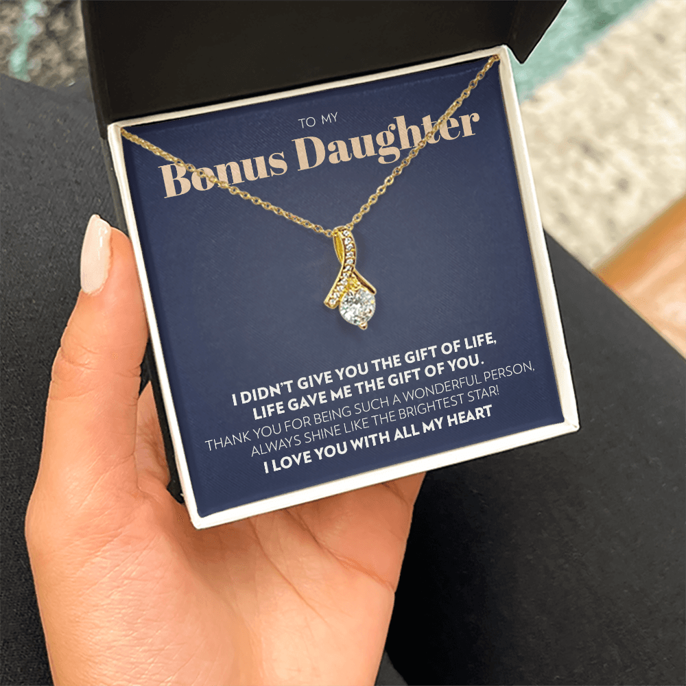 To My Bonus Daughter - Gift of You - Alluring Beauty Necklace