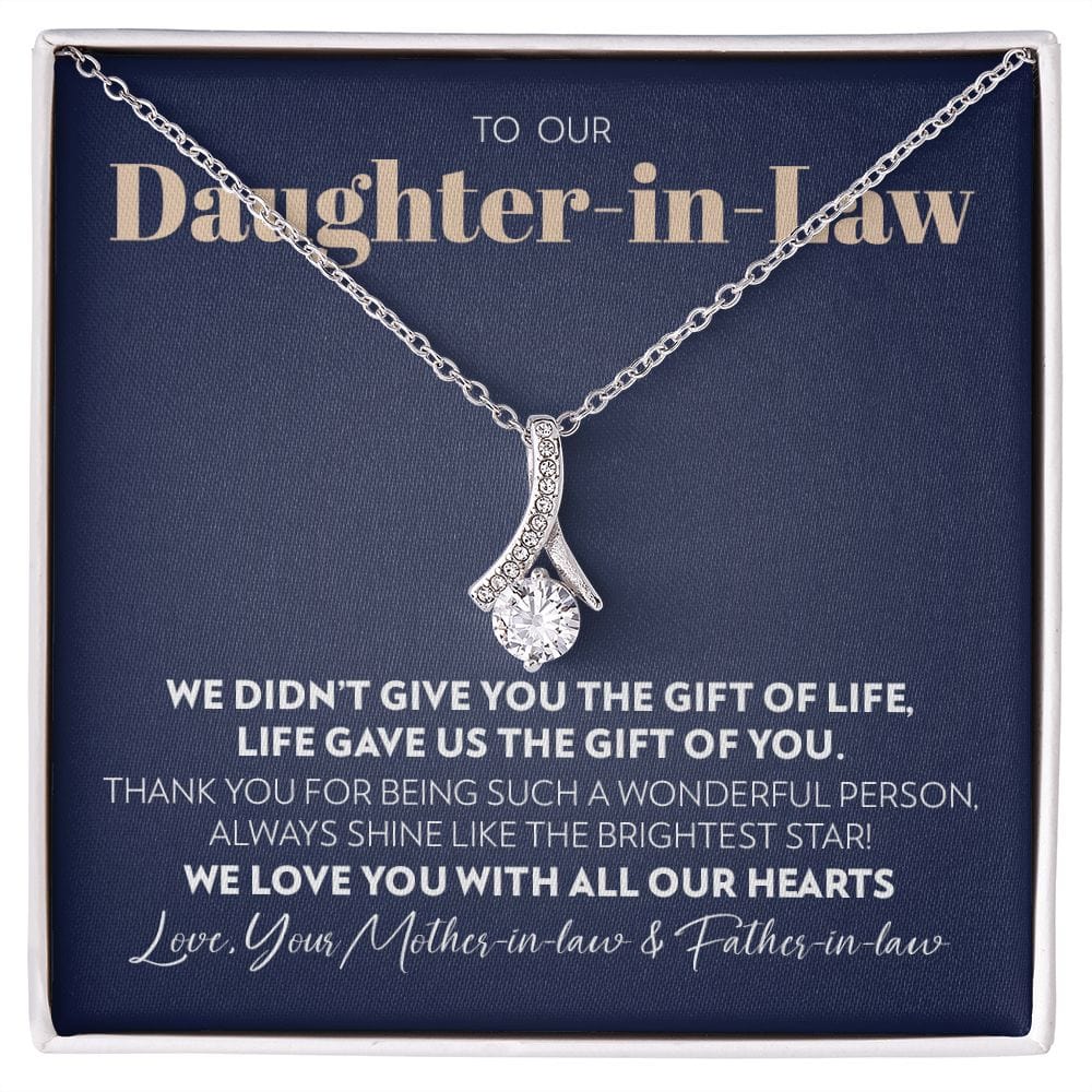 To Our Daughter-in-Law - Gift Of Life - Alluring Beauty Necklace