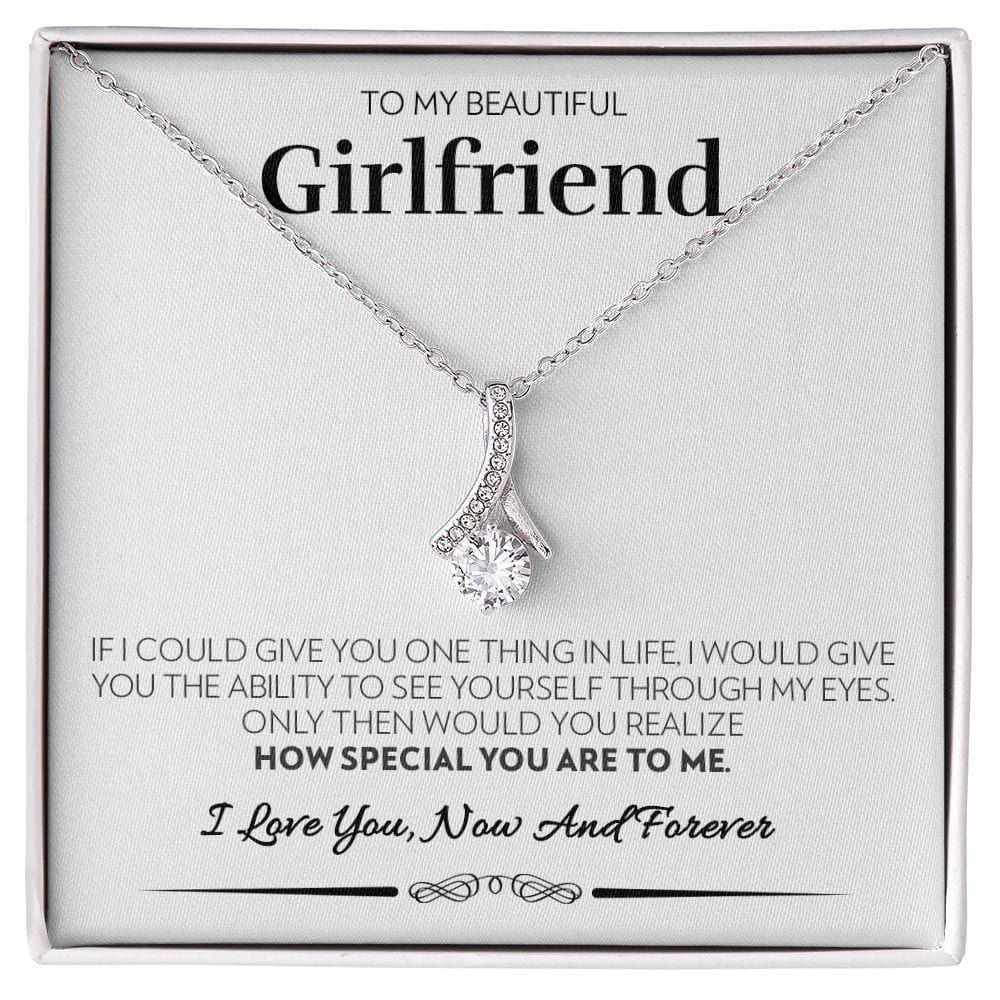 To My Girlfriend - Through My Eyes (Modern White) - Alluring Beauty Necklace