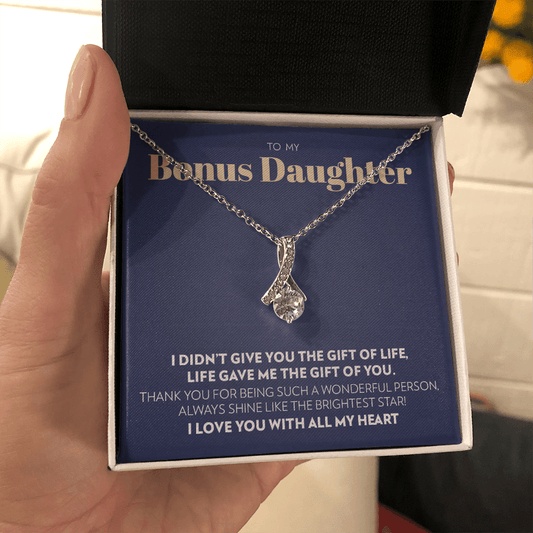 To My Bonus Daughter - Gift of You - Alluring Beauty Necklace