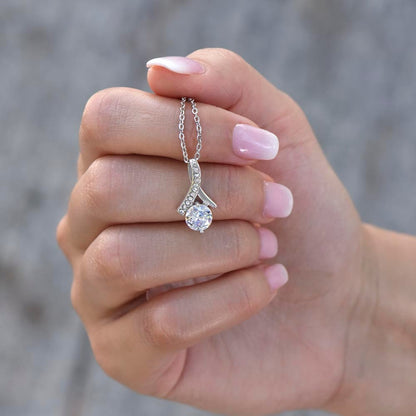 To My Bonus Daughter - Gift of You (White) - Alluring Beauty Necklace