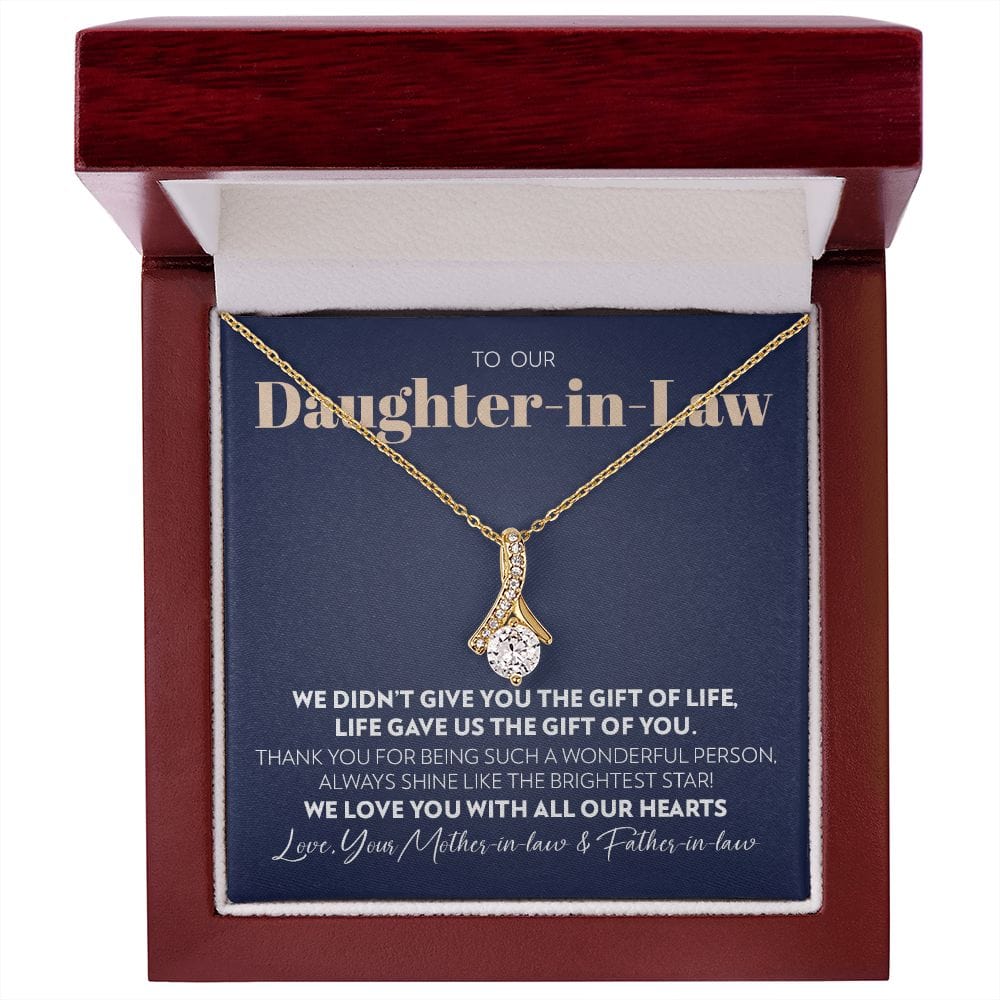 To Our Daughter-in-Law - Gift Of Life - Alluring Beauty Necklace