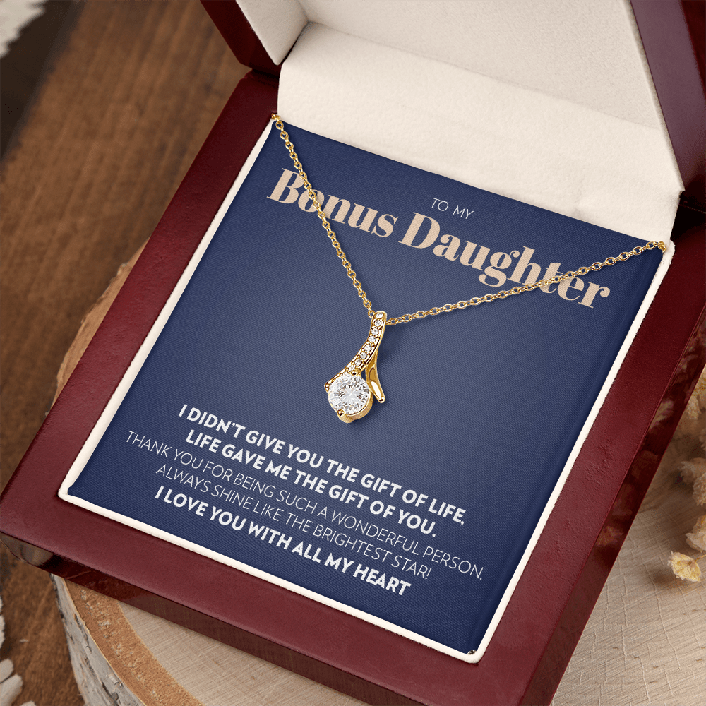 To My Bonus Daughter - Gift of You - Alluring Beauty Necklace