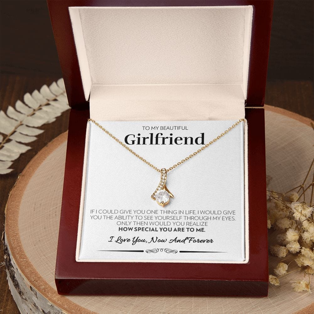 To My Girlfriend - Through My Eyes (Modern White) - Alluring Beauty Necklace