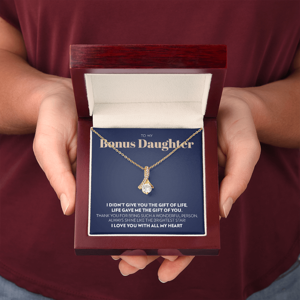 To My Bonus Daughter - Gift of You - Alluring Beauty Necklace