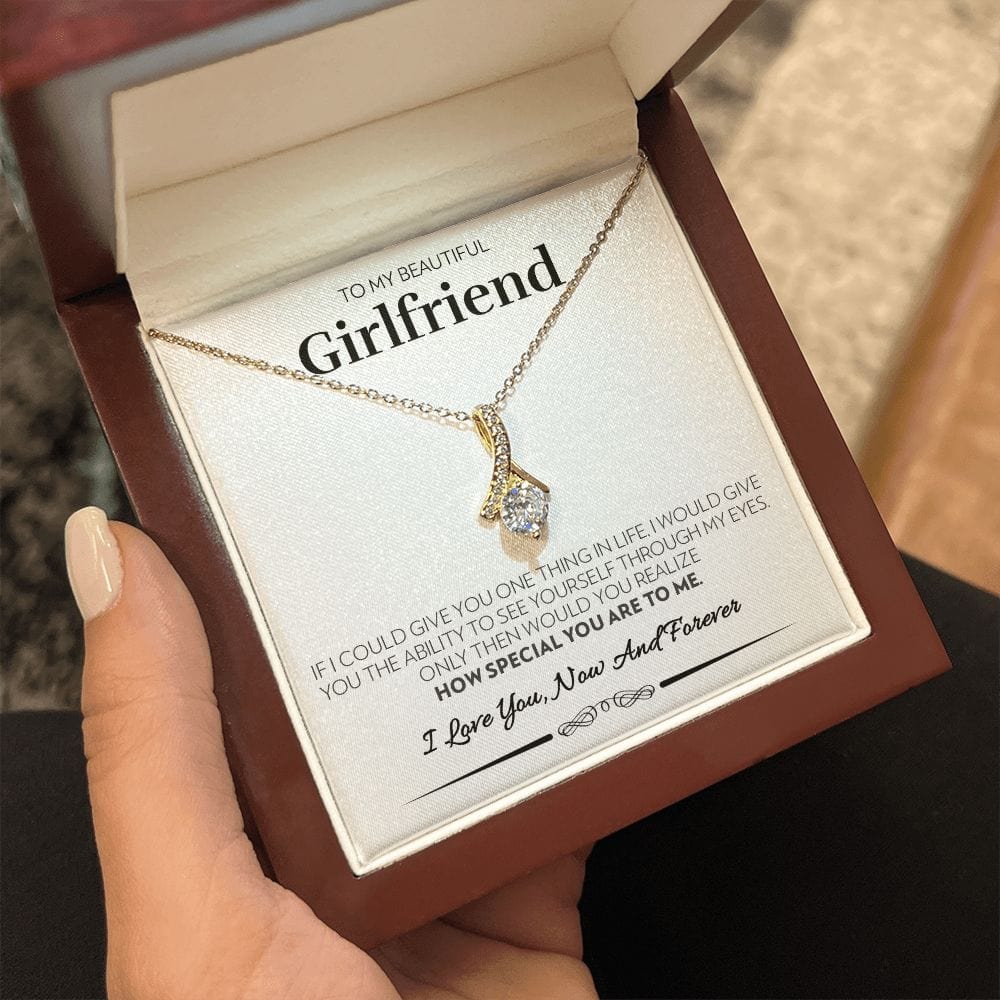 To My Girlfriend - Through My Eyes (Modern White) - Alluring Beauty Necklace