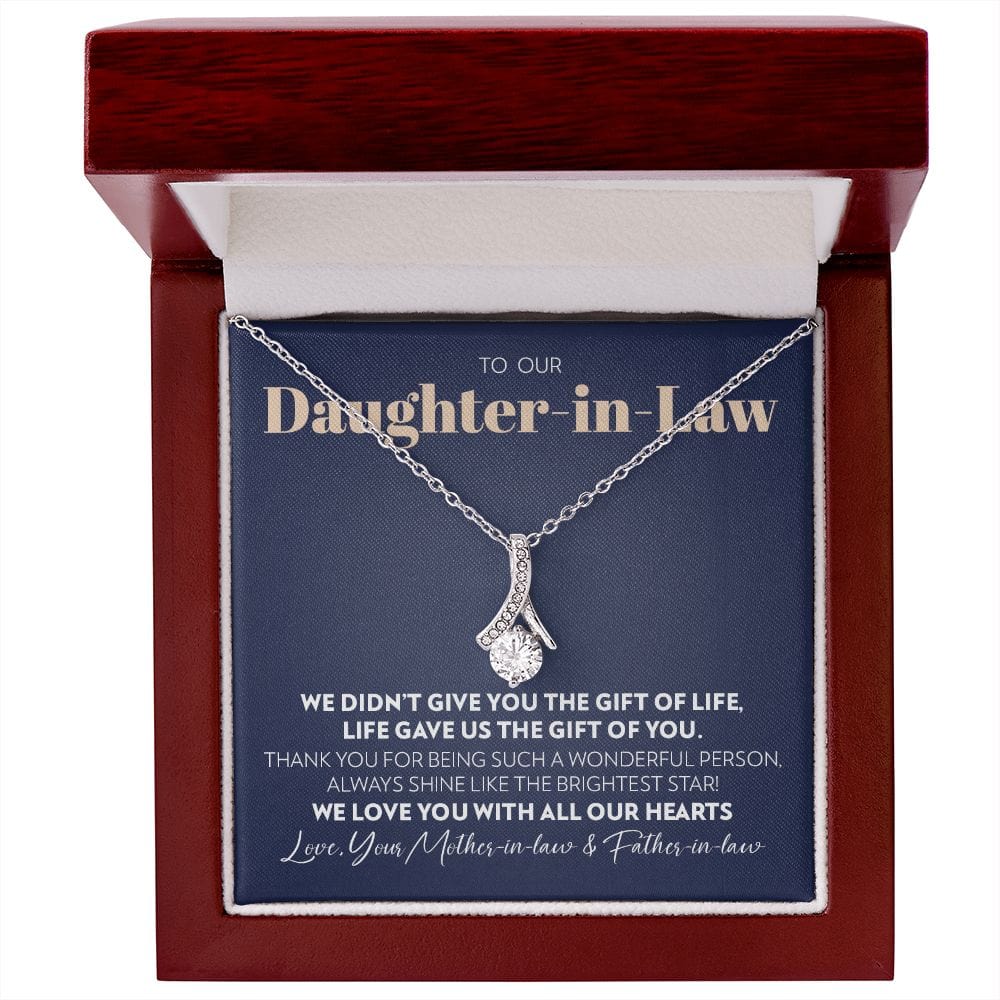 To Our Daughter-in-Law - Gift Of Life - Alluring Beauty Necklace