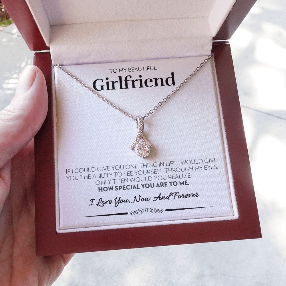 To My Girlfriend - Through My Eyes (Modern White) - Alluring Beauty Necklace