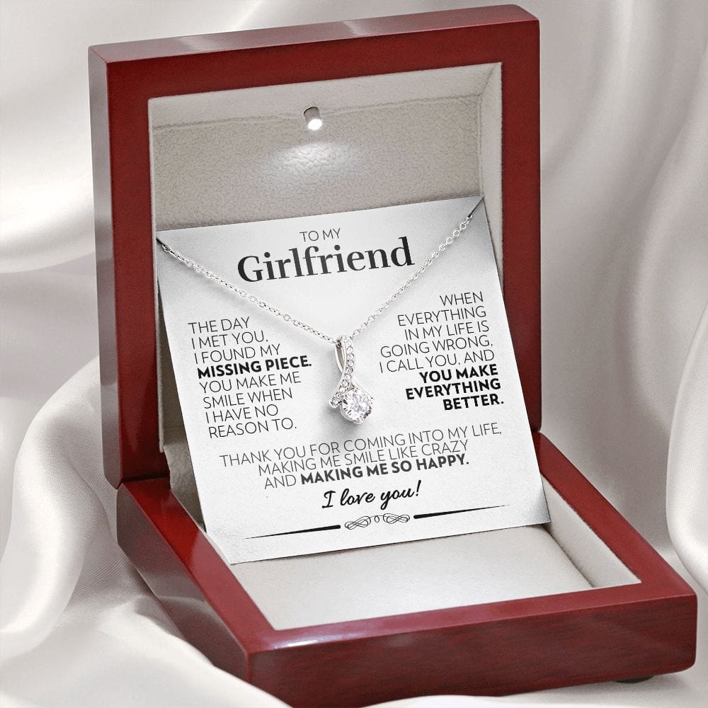 To My Girlfriend - So Happy (White) - Alluring Beauty Necklace