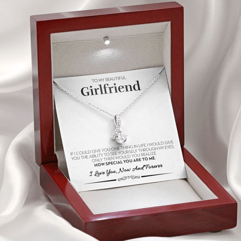 To My Girlfriend - Through My Eyes (Modern White) - Alluring Beauty Necklace