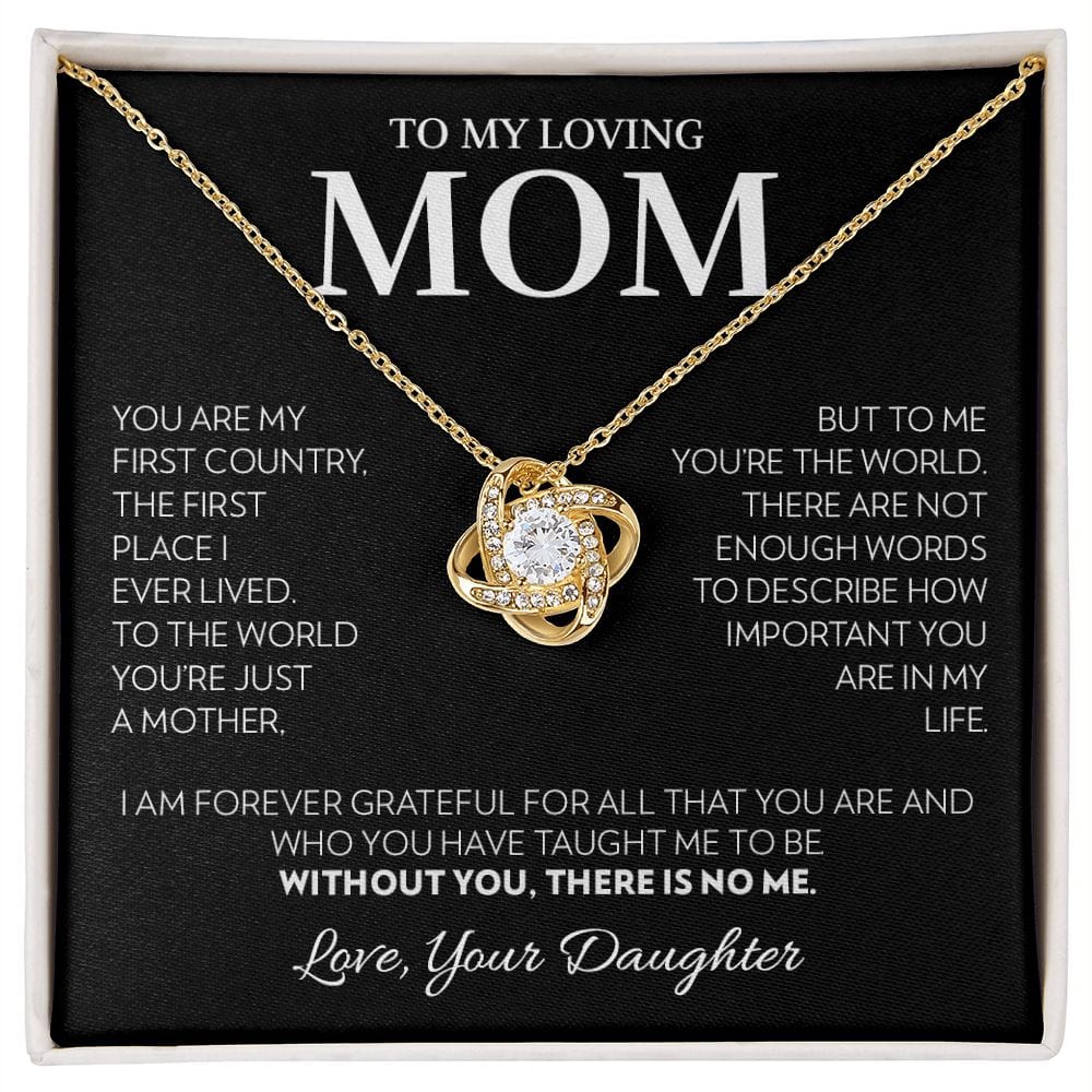 Mom (from Daughter) - First Country - Love Knot Necklace