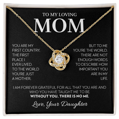 Mom (from Daughter) - First Country - Love Knot Necklace
