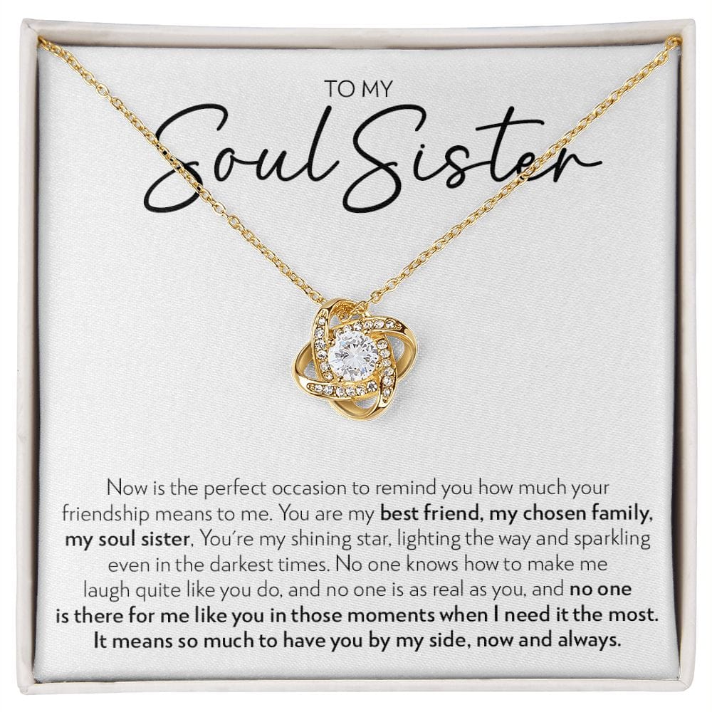 Soul Sister - No One Is Like You - Love Knot Necklace
