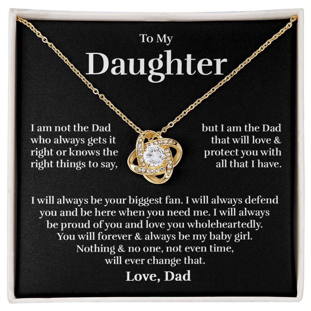 To My Daughter (from Dad) - With All That I Have - Love Knot Necklace