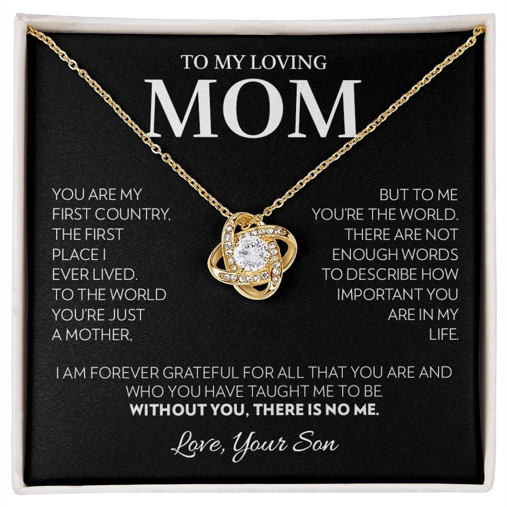 Mom (from Son) - First Country - Love Knot Necklace