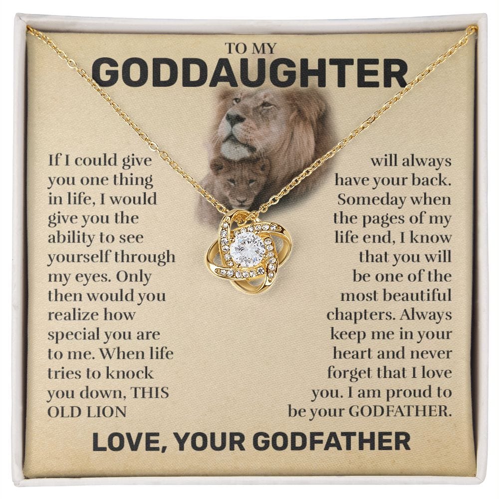 To My Goddaughter (From Godfather) - This Old Lion Love Knot Necklace